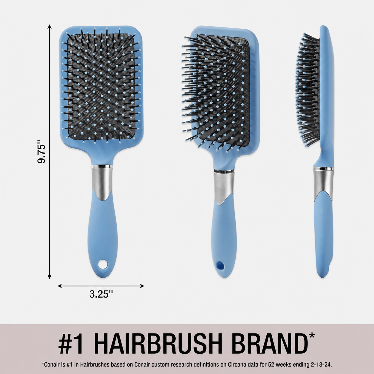Conair Paddle Hair Brush, Ultra Wide Detangling Design for Thick Hair