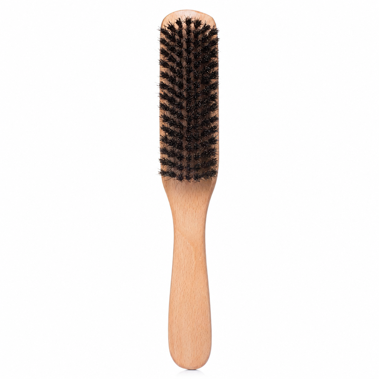 Boar Bristle Slick Back Hair Brush - Large Soft/Medium Smoothing Hairbrush to Style, Polish, & Lay Hair Down Flat to Create a Sleek Frizz Free Hairstyle for Women and Men
