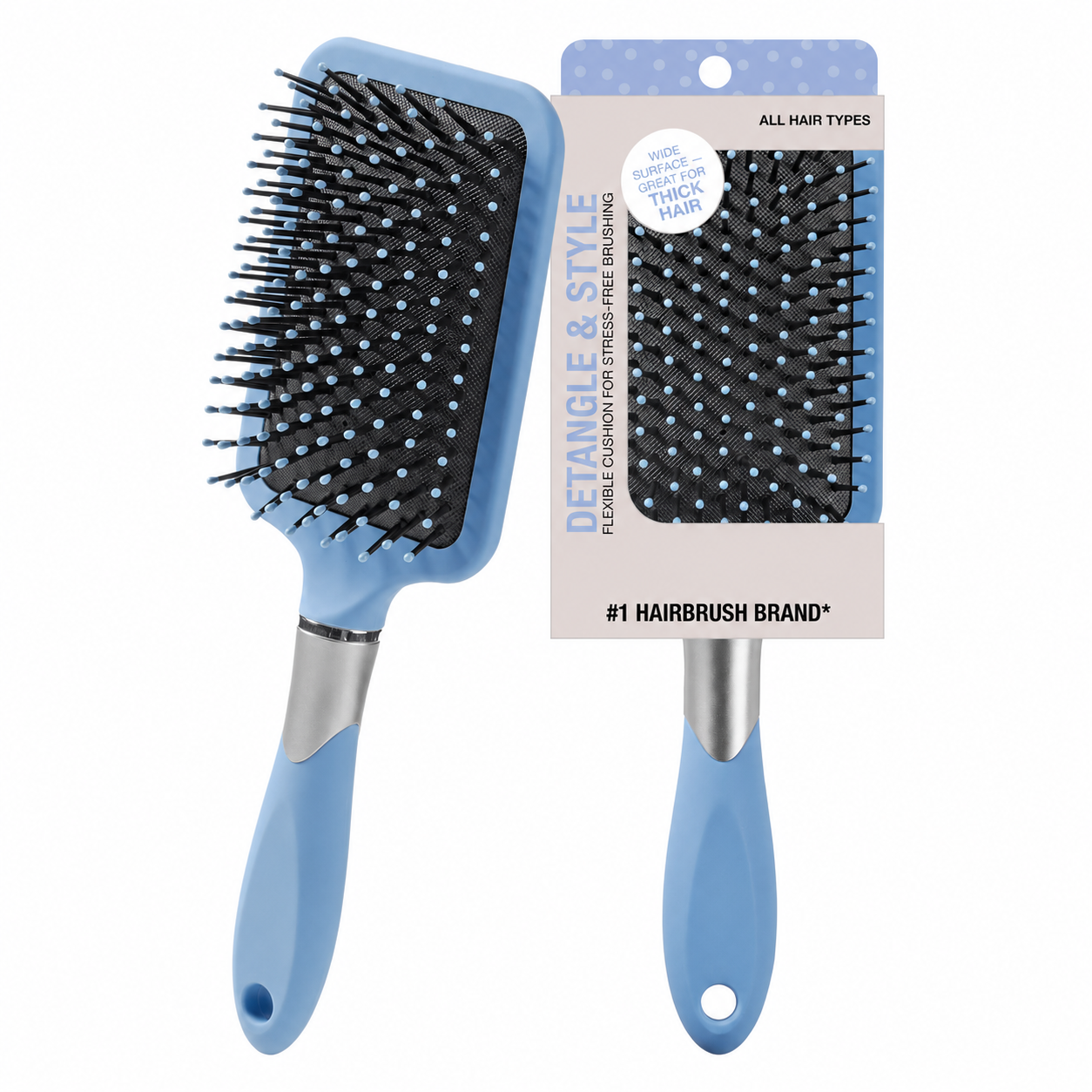 Conair Paddle Hair Brush, Ultra Wide Detangling Design for Thick Hair