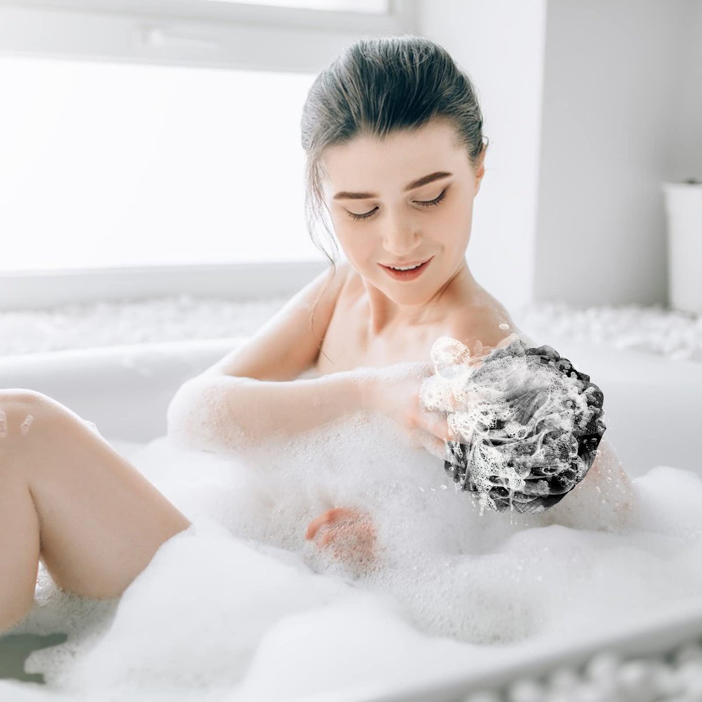 Black Natural Loofah Bath Sponge