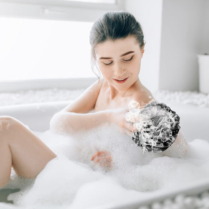 Black Natural Loofah Bath Sponge