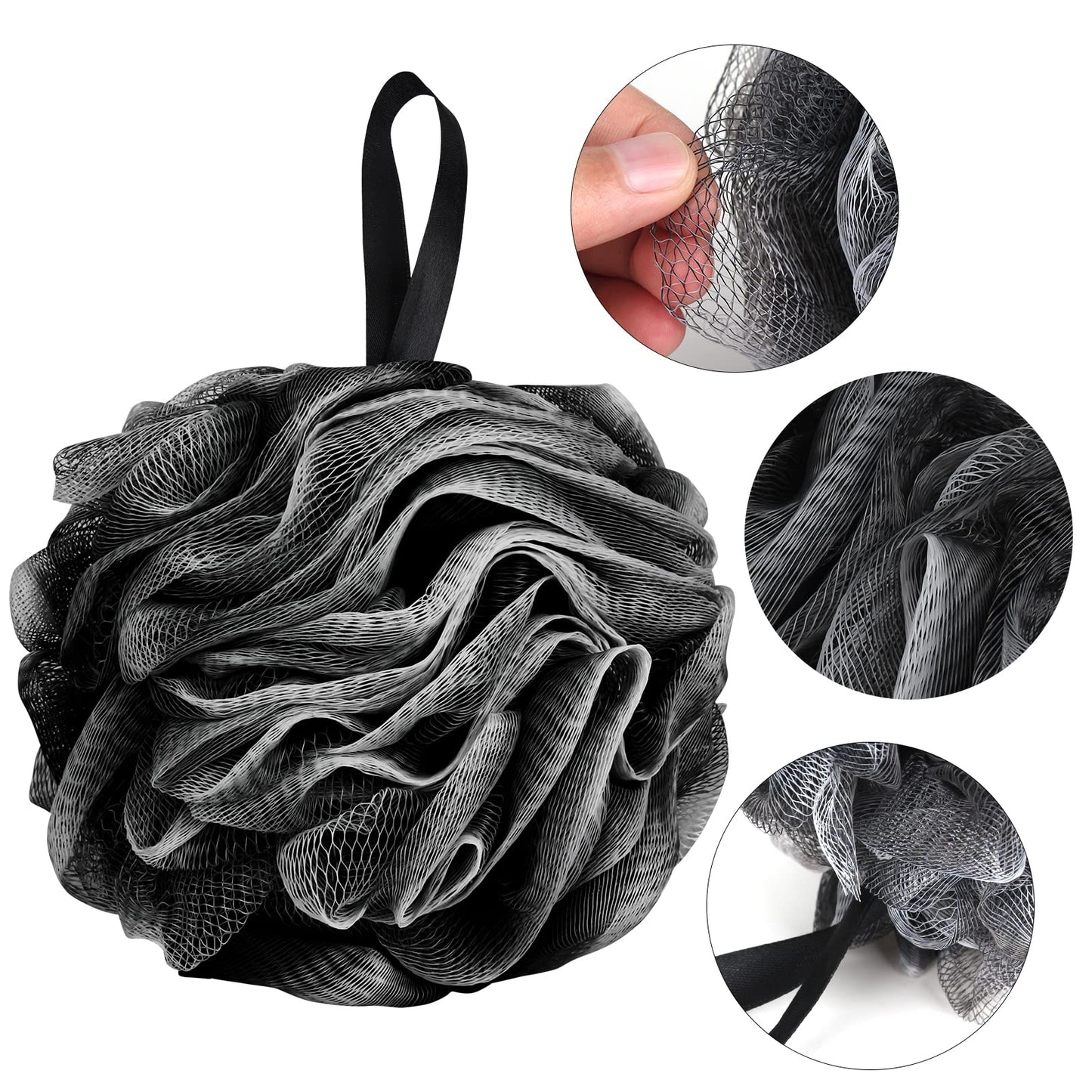 Black Natural Loofah Bath Sponge
