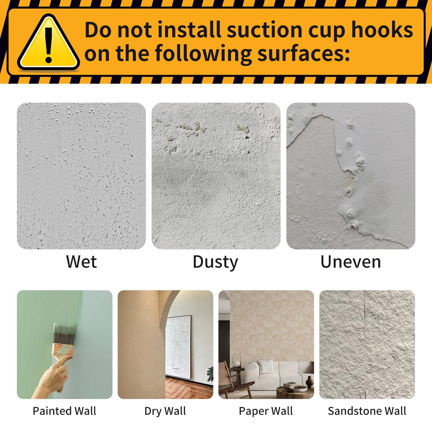 No Drill Waterproof Shower Hooks for Bathroom