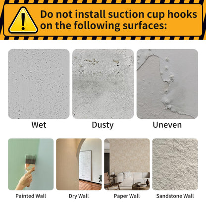 No Drill Waterproof Shower Hooks for Bathroom