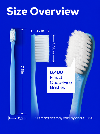Extra Soft Manual Toothbrush Pack, 6 Count, Deep Cleaning Flossing Toothbrushes for Sensitive Teeth & Receding Gums, Tapered Bristles for Adults & Elders, Help Plaque Removal, Assorted Colors