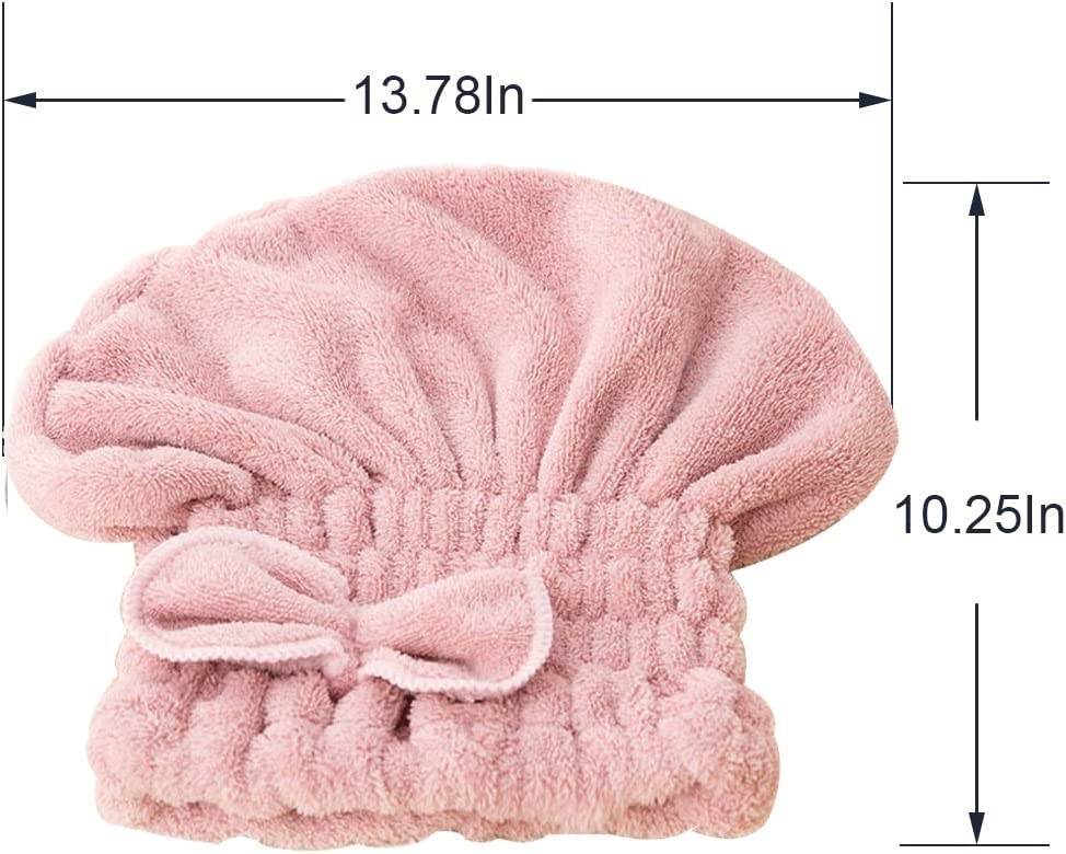 Microfiber Hair Drying Cap, Ultra‑Soft & Super Absorbent, Quick‑Dry Hair Wrap Shower Cap for Girls & Women