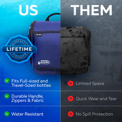 Extra-Large Hanging Travel Toiletry Bag | Four-Tier Clear Compartments, 360° Swivel Hook, and Leak-Resistant PVC Lining