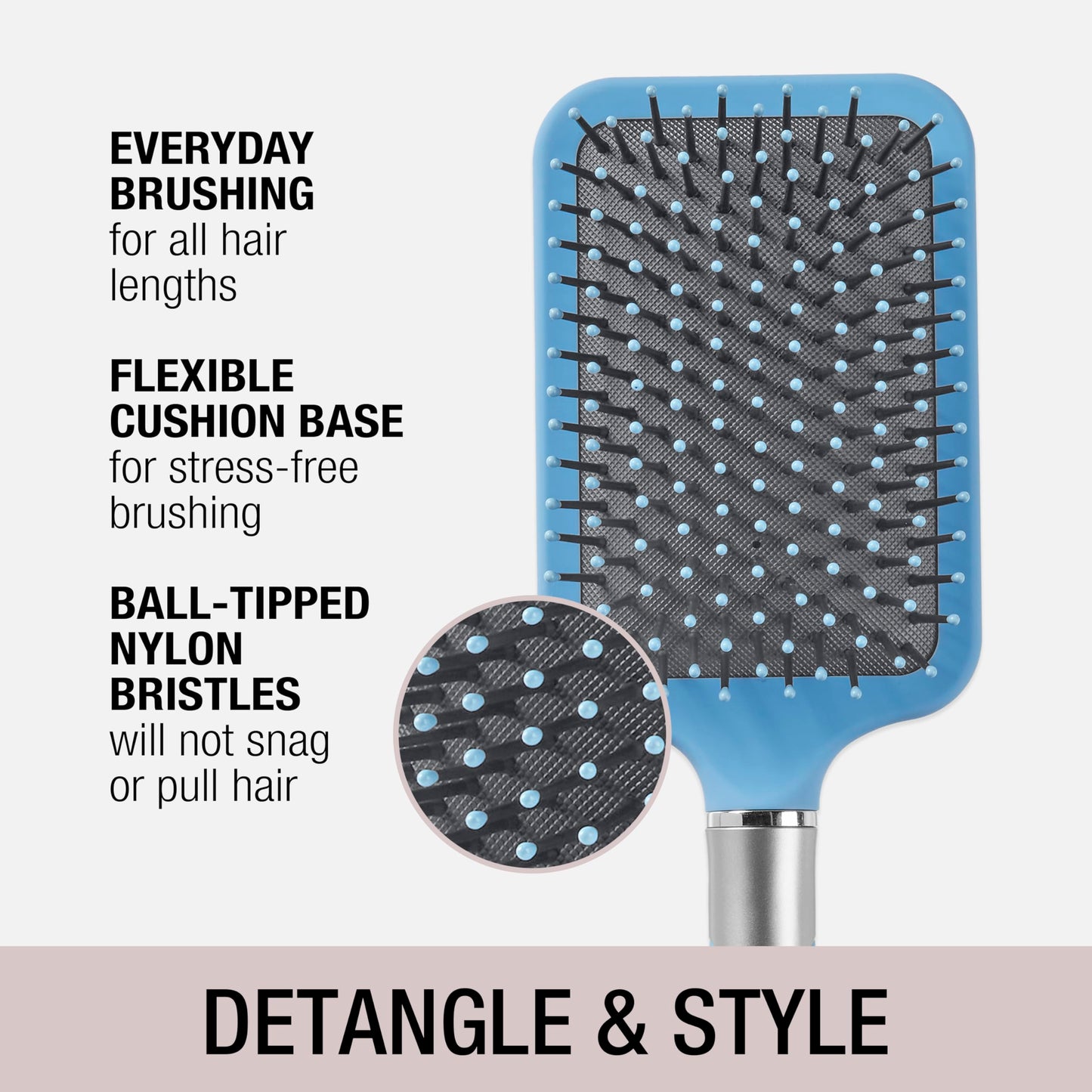 Conair Paddle Hair Brush, Ultra Wide Detangling Design for Thick Hair