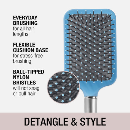 Conair Paddle Hair Brush, Ultra Wide Detangling Design for Thick Hair