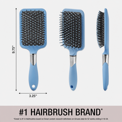 Conair Paddle Hair Brush, Ultra Wide Detangling Design for Thick Hair
