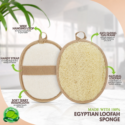 Natural Loofah Exfoliating Bath Sponge