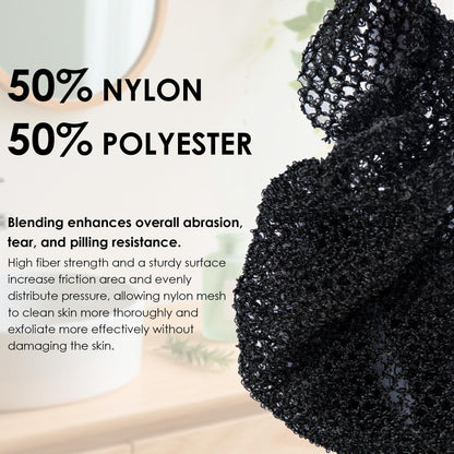 Food-Grade Soft Silicone Body Scrubber Shower Brush, Black