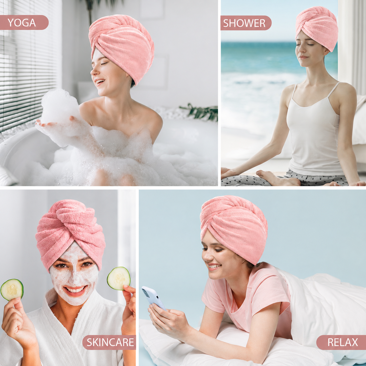 Microfiber Hair Towel for Women, Super Absorbent